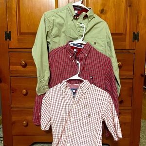 THREE Tommy Hilfiger Kids Button Down Shirts - Medium